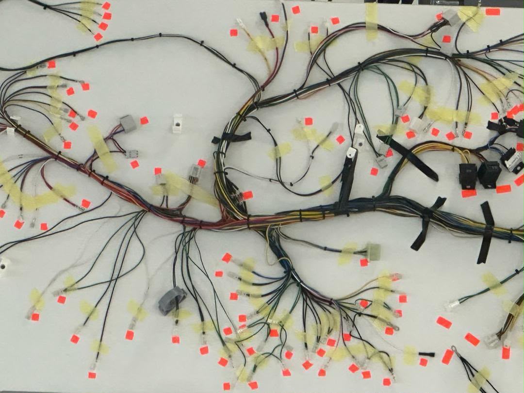 IDENET wiring harness prototype prepared for industrialization